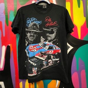 Vintage 90s Dale Earnhardt Richard Petty Nascar T Shirt Size M